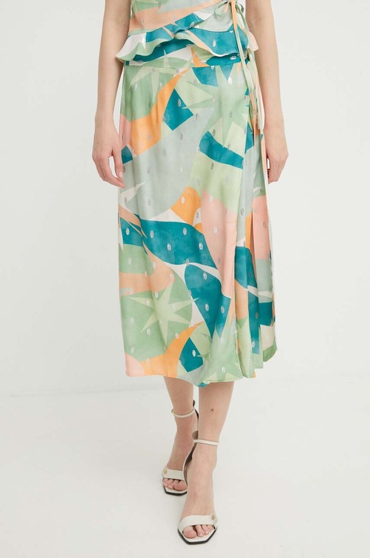 Φούστα Never Fully Dressed εμπριμέ τιρκουάζ NFDSK426.Green