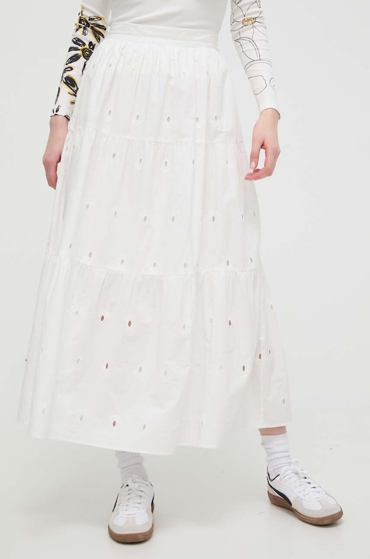 Βαμβακερή φούστα Desigual VICENZA λευκό 24SWFW05