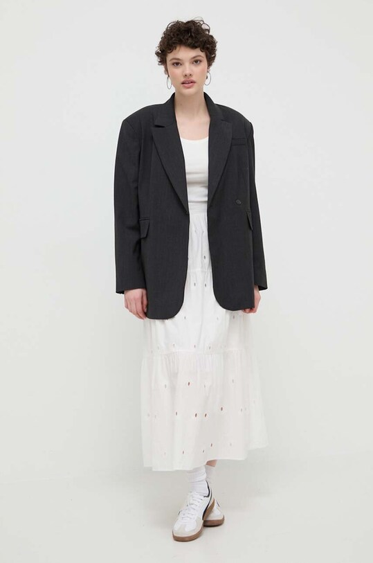 Βαμβακερή φούστα Desigual VICENZA 24SWFW05 μπεζ SS24