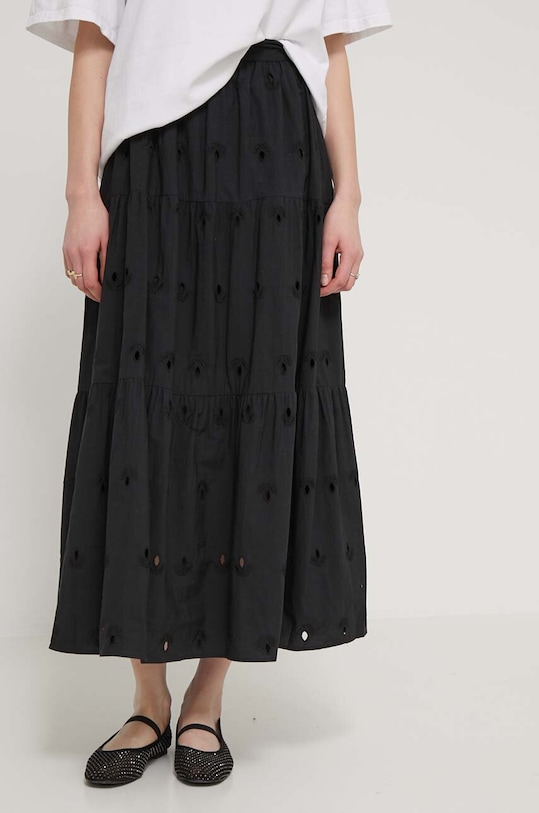 Бавовняна спідниця Desigual VICENZA 24SWFW05 чорний SS24