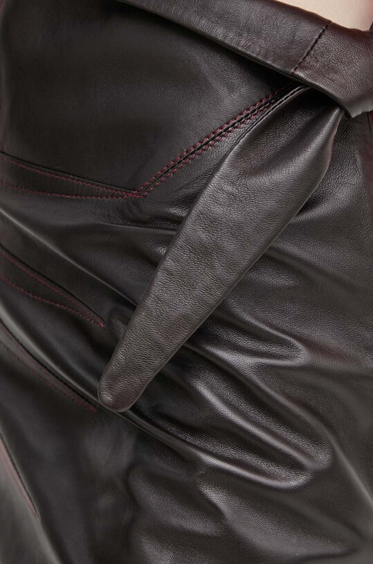 Remain fusta de piele 502005578 maro