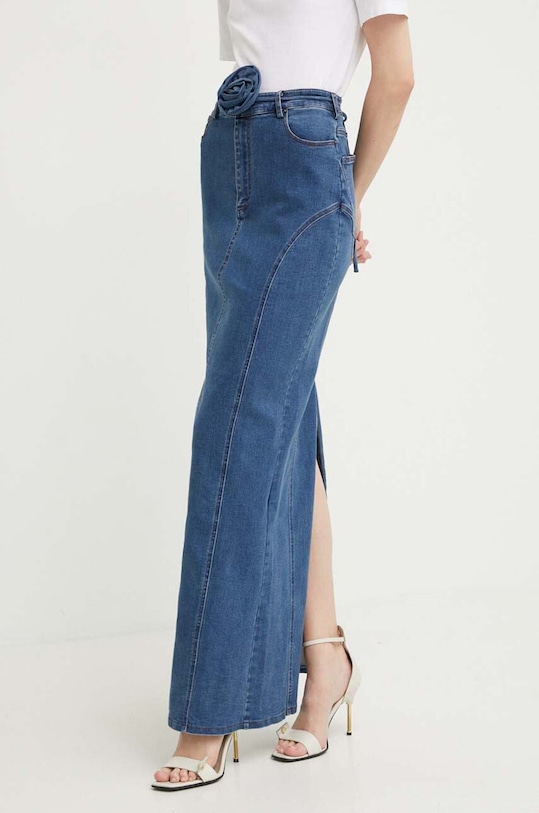 Rotate spódnica jeansowa z elastanem niebieski 1119331827