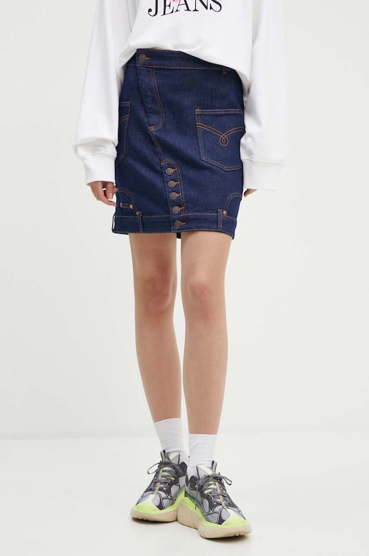 Rifľová sukňa Moschino Jeans rifľovina modrá 0102.3239