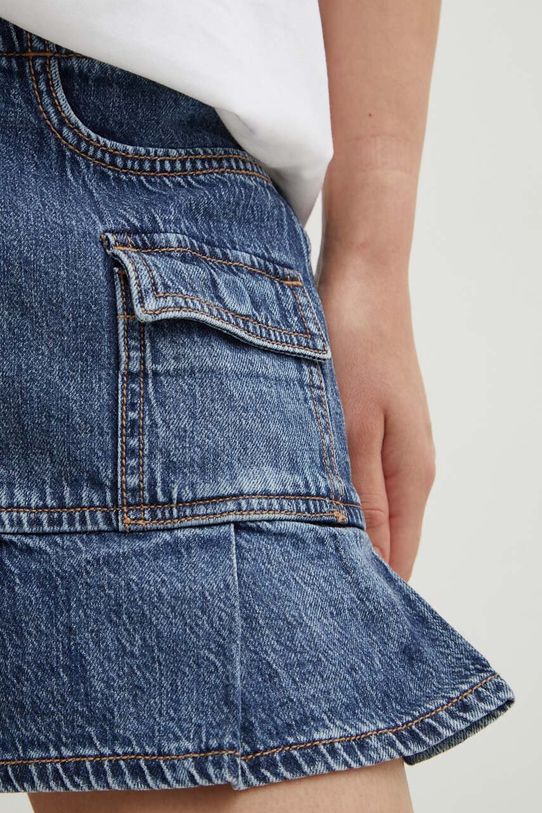 Rifľová sukňa Hollister Co. KI343.4149.278 modrá