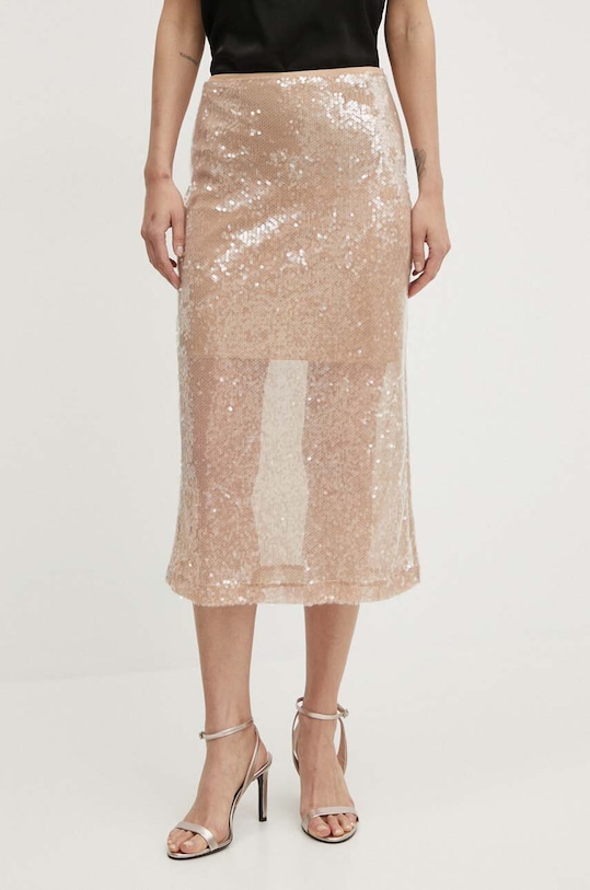 Sukně Sisley midi béžová 44OBL002B