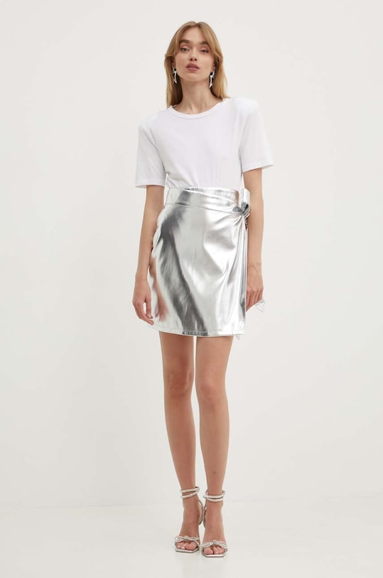 Suknja Never Fully Dressed Mini Jaspre NFDSK511 srebrna SS24