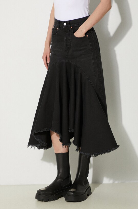 Traper suknja VETEMENTS Denim Midi Skirt crna WE64SK700B