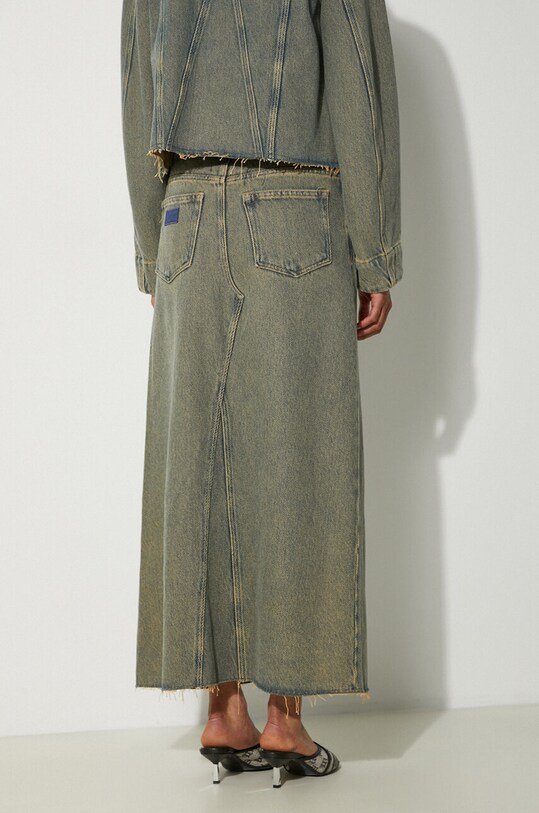 Clothing GANNI denim skirt Overdyed Heavy Denim Maxi Skirt J1477 brown