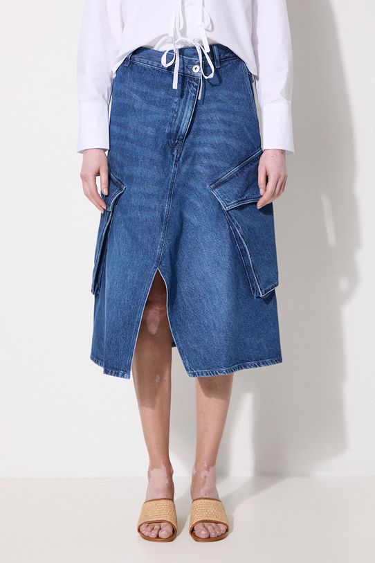 JW Anderson gonna di jeans Cargo Pocket Midi Skirt