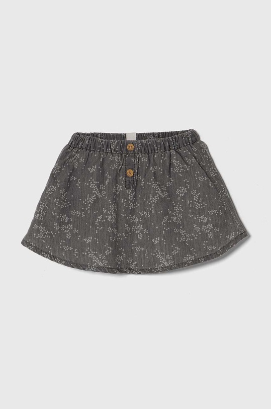 Дитяча бавовняна спідниця United Colors of Benetton бавовна сірий 4U98A0007.W.Seasonal