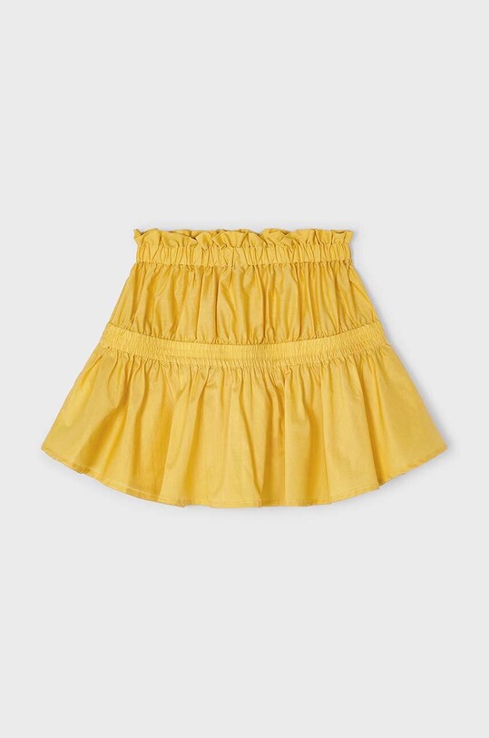 Mayoral fusta din bumbac pentru copii 3905.6G.Mini.PPYH galben SS24