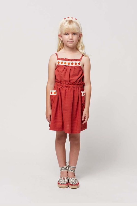 Παιδική βαμβακερή φούστα Bobo Choses μπορντό 124AC093