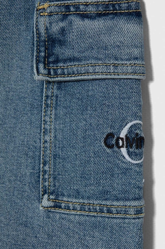 Βαμβακερή τζιν φούστα Calvin Klein Jeans μπλε IG0IG02385.PPYH