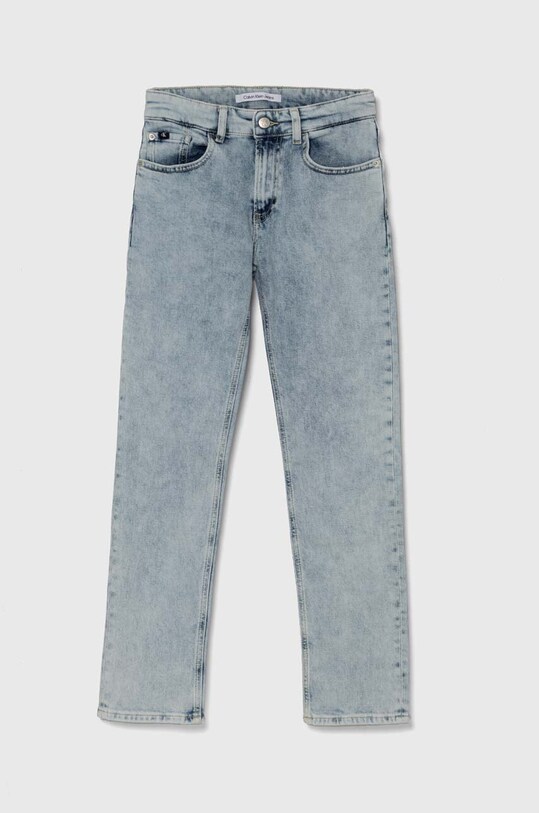 Dječje traperice Calvin Klein Jeans bez uzorka plava IB0IB01914.PPYH