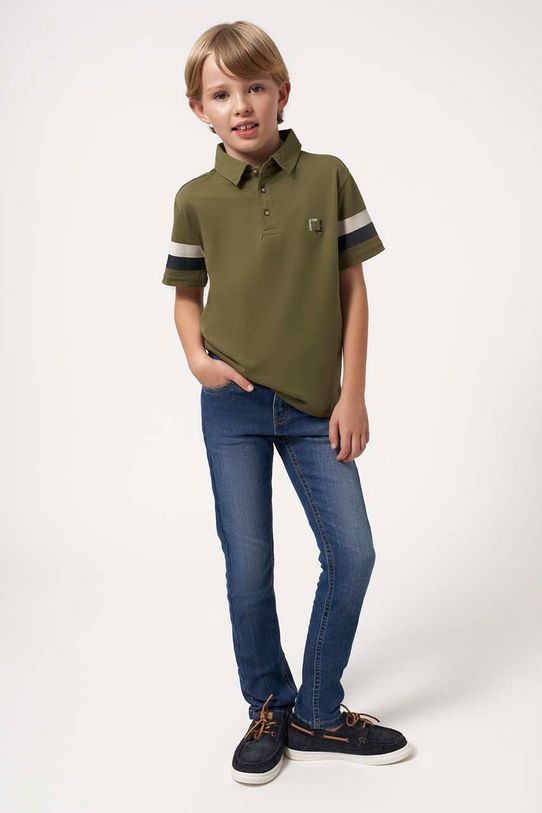 Dětské rifle Mayoral slim fit modrá 538.7D.Junior.PPYH