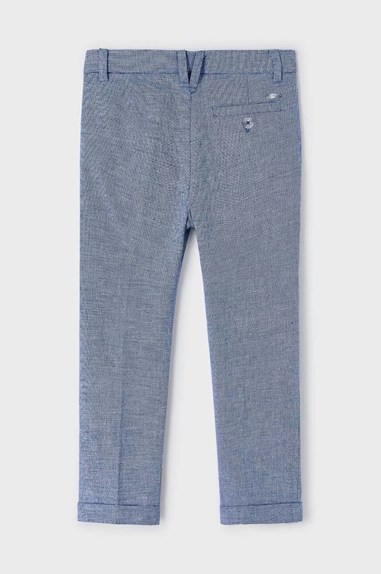 Mayoral pantaloni cu amestec de in pentru copii 3542.5B.Mini.PPYH albastru SS24