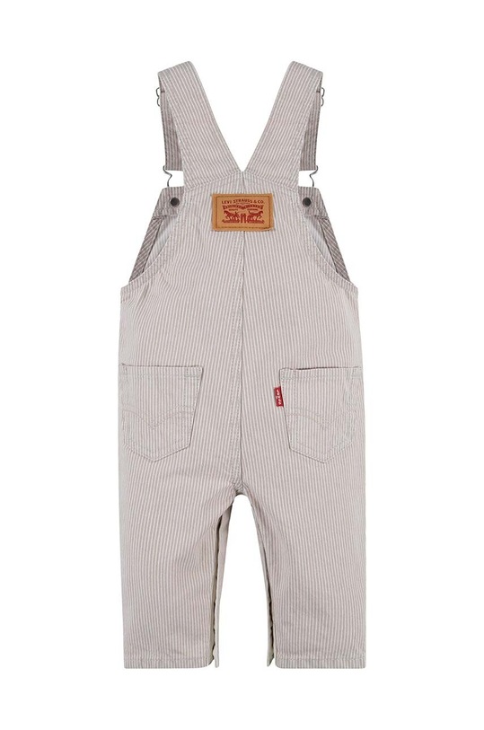 Levi's ogrodniczki niemowlęce LVN RAILROAD STRIPE OVERALL 6EJ382 szary SS24