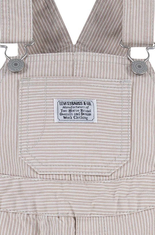 Chłopiec Levi's ogrodniczki niemowlęce LVN RAILROAD STRIPE OVERALL 6EJ382 szary