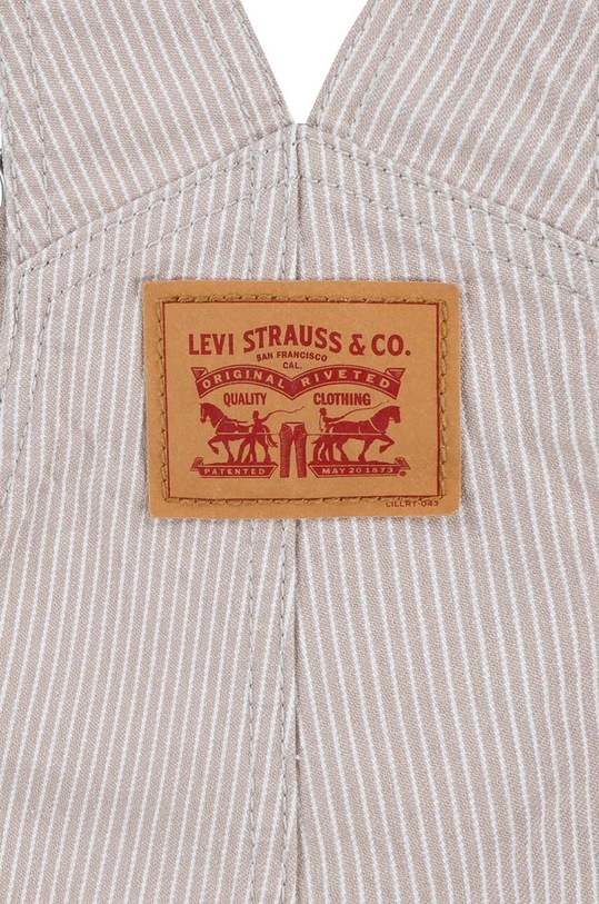 Levi's ogrodniczki niemowlęce LVN RAILROAD STRIPE OVERALL szary 6EJ382