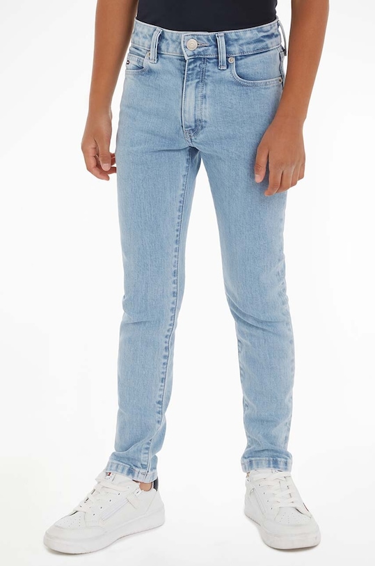 Dječje traperice Tommy Hilfiger bez uzorka plava KB0KB08910.116.122.PPYH