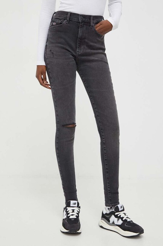 Tommy Jeans jeansy Sylvia Planet friendly szary DW0DW17169