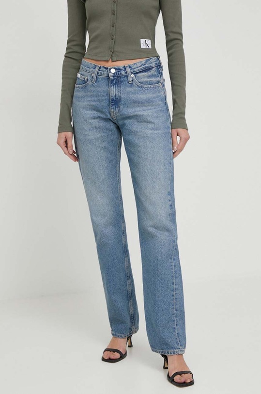 Džíny Calvin Klein Jeans Planet friendly modrá J20J222437