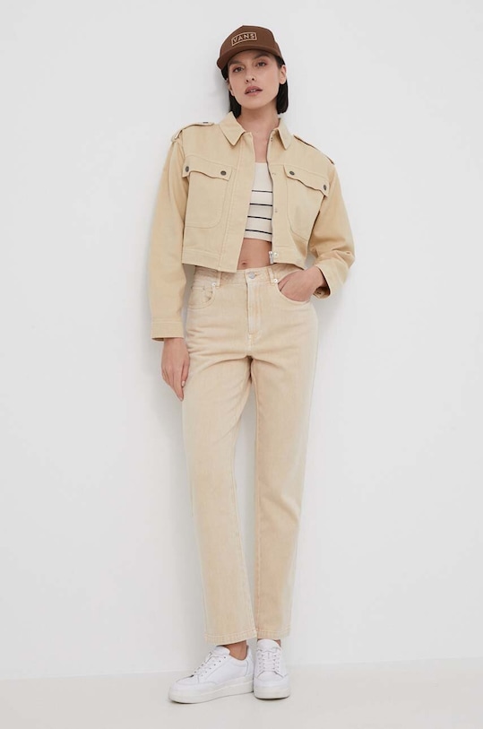 Dkny jeansy D2A4KX32 beżowy SS24