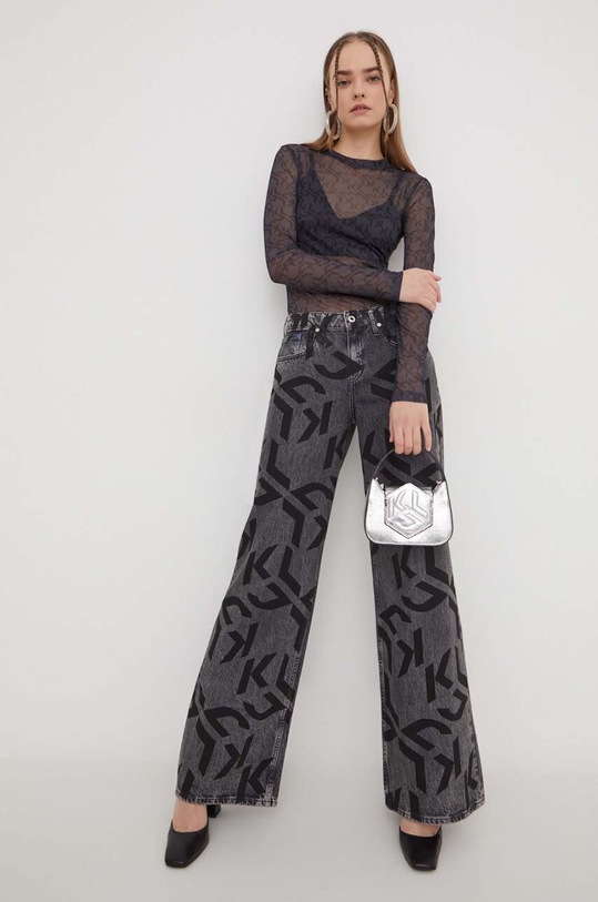 Karl Lagerfeld Jeans jeansy 240J1106 szary SS24