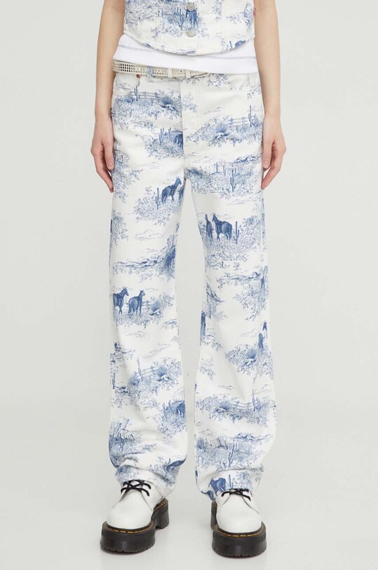 Levi's jeansi RIBCAGE STRAIGHT ANKLE 72693 alb SS25
