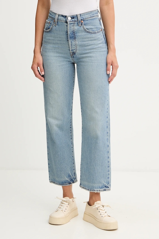 Levi's jeans RIBCAGE STRAIGHT ANKLE Planet friendly albastru 72693