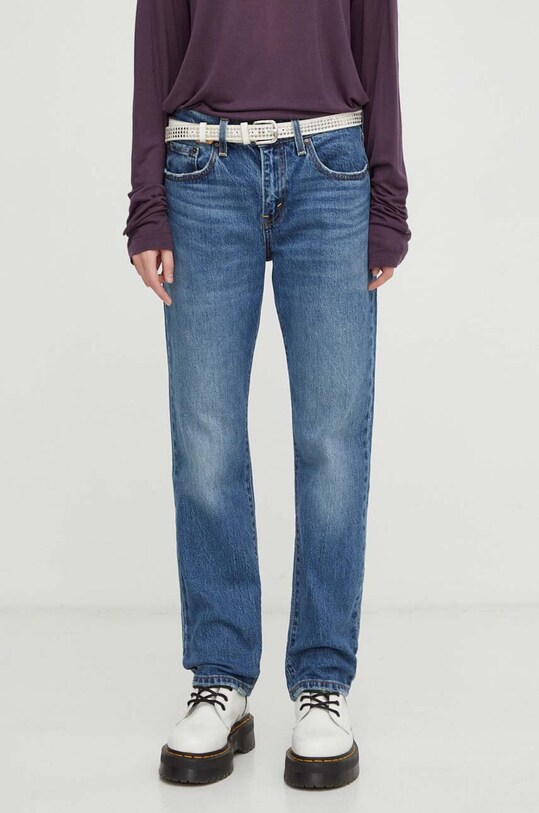 Levi's jeansi MIDDY STRAIGHT Planet friendly albastru A4690