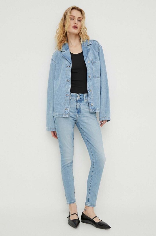 Levi's jeansi 711 DOUBLE BUTTON A6215 albastru AW24