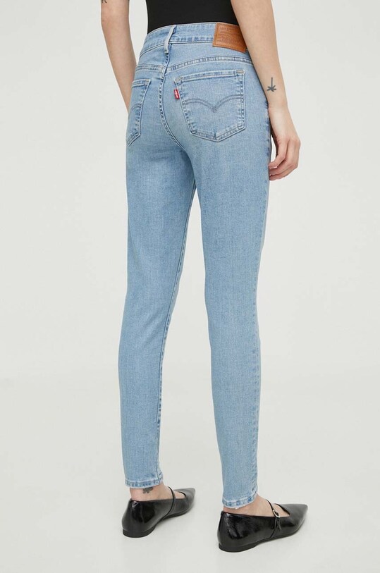 Îmbrăcăminte Levi's jeansi 711 DOUBLE BUTTON A6215 albastru