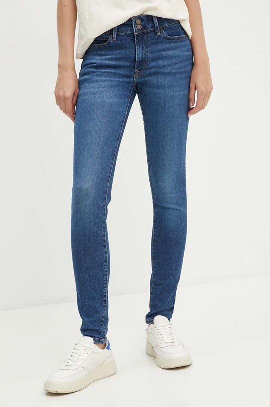 Levi's jeansy 711 DOUBLE BUTTON Planet friendly niebieski A6215