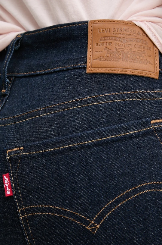 Levi's jeansy 711 DOUBLE BUTTON granatowy A6215