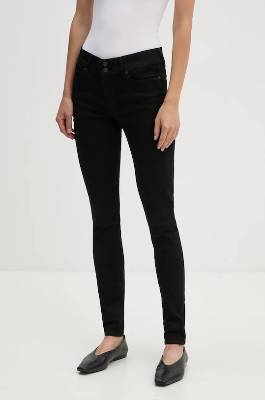 Levi's jeansi 711 DOUBLE BUTTON negru A6215