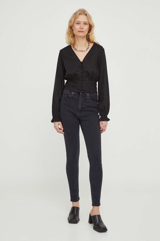 Rifle Levi's RETRO HIGH SKINNY RETRO HIGH SKINNY A5758 čierna AA00