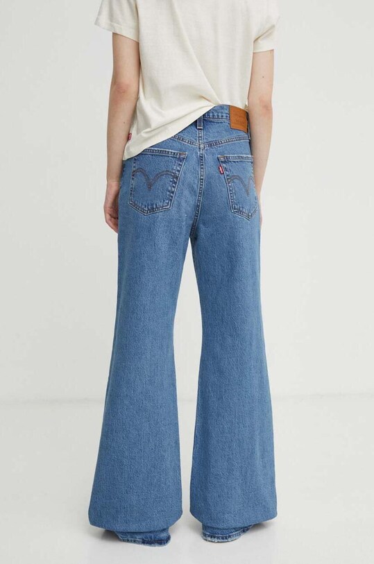 Odzież Levi's jeansy RIBCAGE BELLS A7503 niebieski