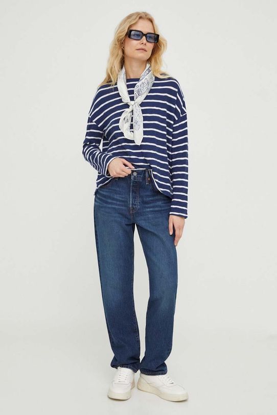 Τζιν παντελόνι Levi's 501 CROP σκούρο μπλε 36200.0311