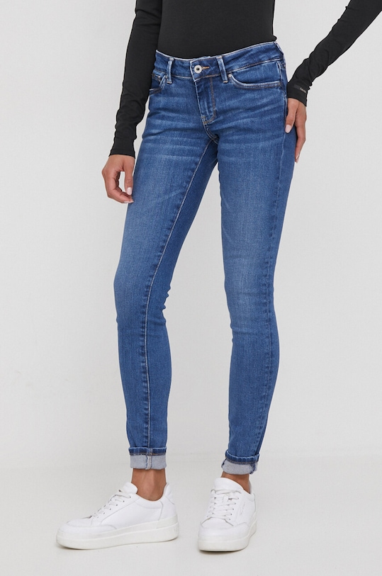 Pantalon Femme Tendance Jeans Pepe Jeans Skinny Taille Basse Pour Femme - Dénim Extensible Powerflex Vintage Décoloré - Modèle PL204583 Pantalon Femme Tendance Jeans Pepe Jeans Skinny Taille Basse Pour Femme - Dénim Extensible Powerflex Vintage Décoloré - Modèle PL204583
