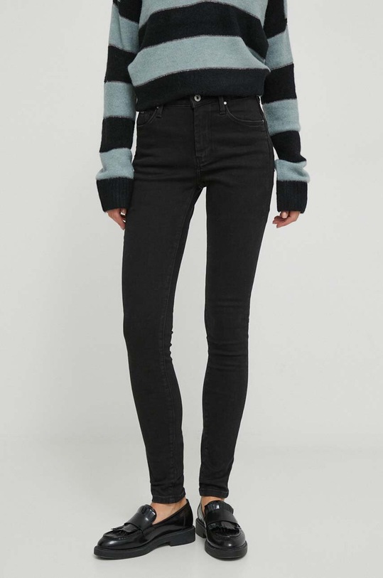 Τζιν παντελόνι Pepe Jeans SKINNY JEANS HW Planet friendly μαύρο PL204584XG6