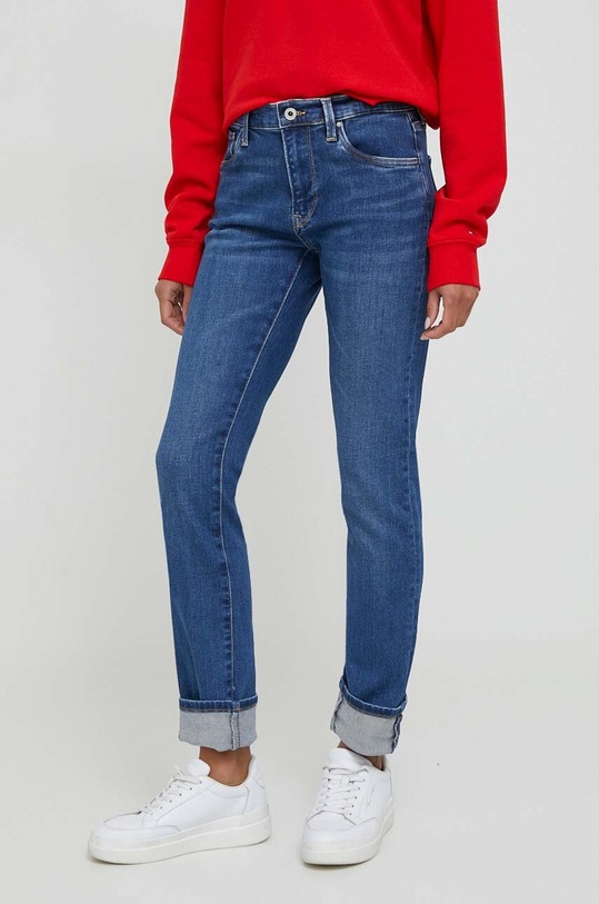 Pepe Jeans jeansy SLIM JEANS HW Planet friendly niebieski PL204589XW6