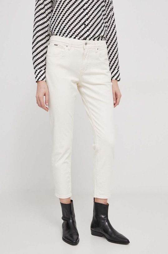 Džíny Pepe Jeans TAPERED JEANS HW béžová PL204591WI5
