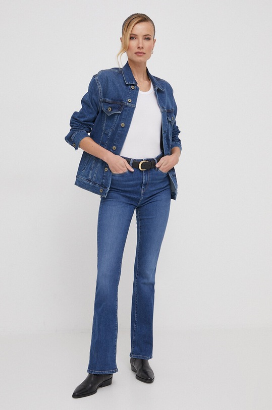 Pepe Jeans jeansy SKINNY FIT FLARE UHW PL204595GX6 granatowy SS24