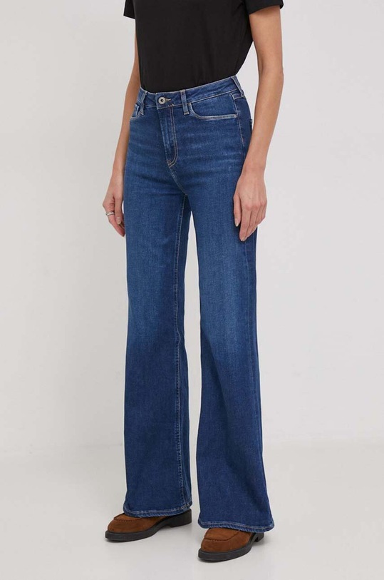 Pepe Jeans jeansy SLIM FIT FLARE UHW Planet friendly granatowy PL204597CT5