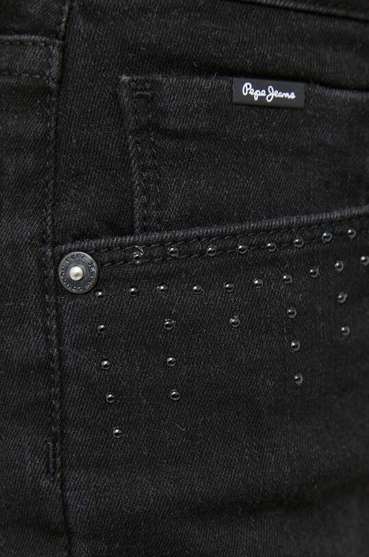 Rifle Pepe Jeans SKINNY JEANS HW SPARKLE PL204606 čierna