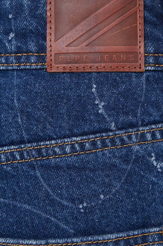 Pepe Jeans jeansy TAPERED JEANS HW LOGO granatowy PL204607