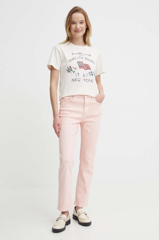 Τζιν παντελόνι Lauren Ralph Lauren 200933333 ροζ SS24