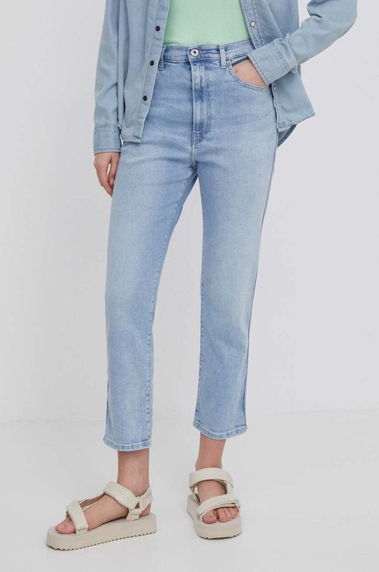 Pepe Jeans jeansy SLIM JEANS UHW 45511 niebieski PL204690PF3