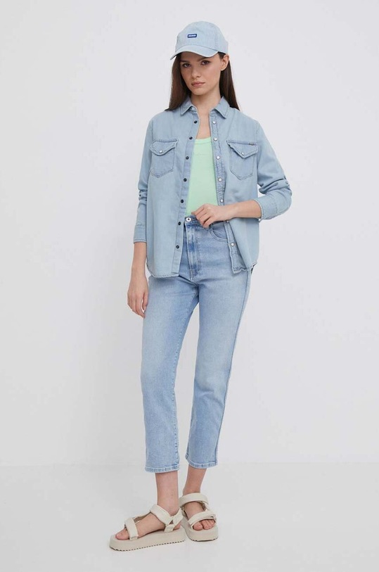 Pepe Jeans jeansy SLIM JEANS UHW 45511 PL204690PF3 niebieski SS24